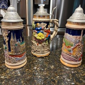 Set of 3 vintage Beer steins